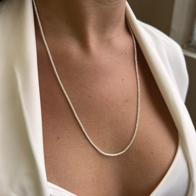 Colar Médio Diamantado Banho Ouro 18k/Prata 925