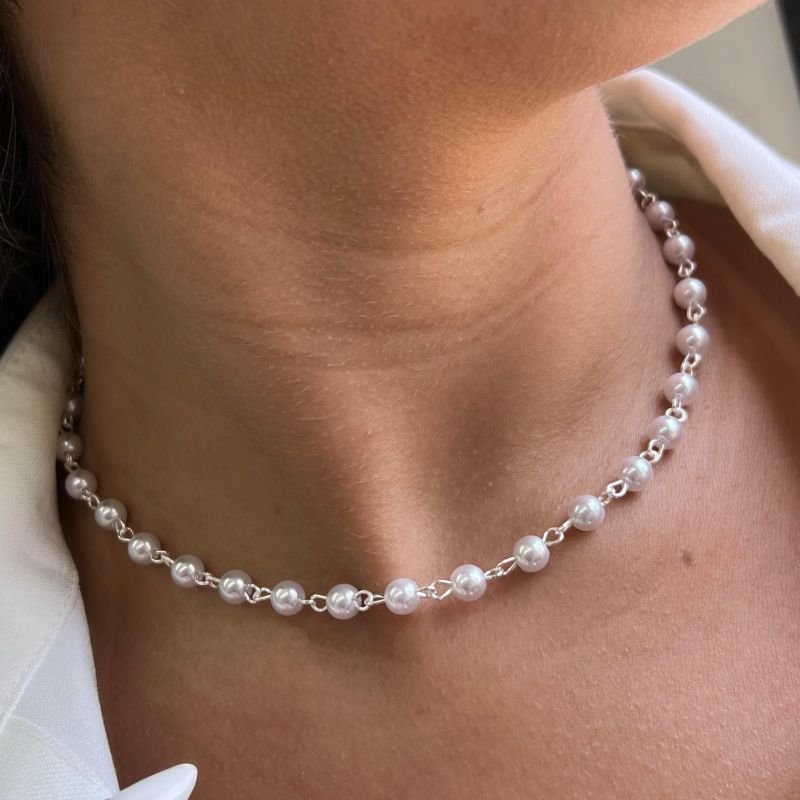 Choker Pérola Banho Ouro 18k/Prata 925