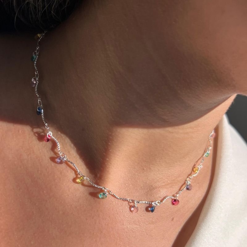 Choker Pingos de Luz Banho Ouro 18k