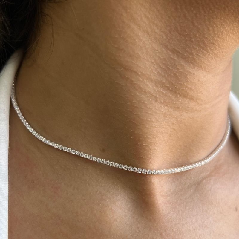 Choker Riviera Extrafina Banho Ouro 18k/Prata 925