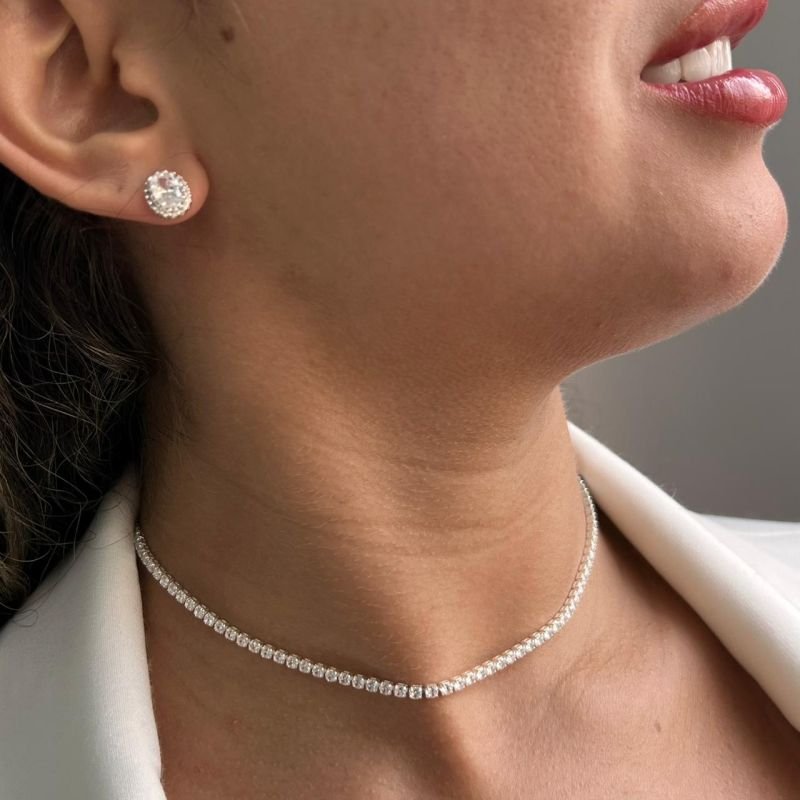 Choker Riviera Fina Banho Ouro 18k/Prata 925