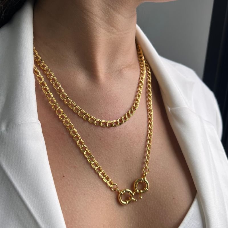 Colar 2 em 1 Banho Ouro 18k/Prata 925