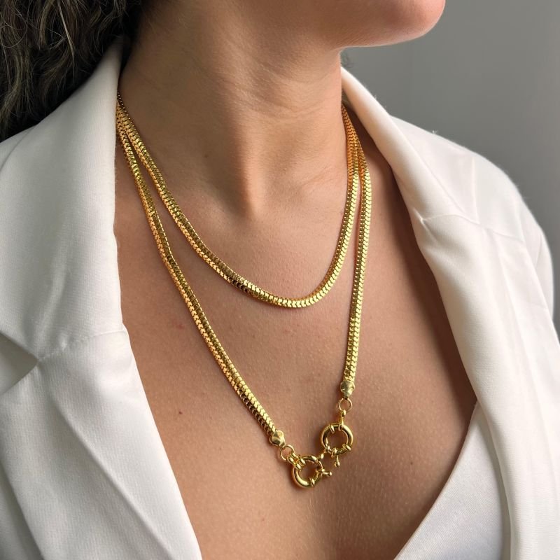 Colar 2 em 1 Banho Ouro 18k/Prata 925