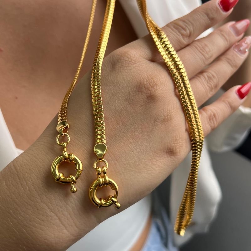 Colar 2 em 1 Banho Ouro 18k/Prata 925