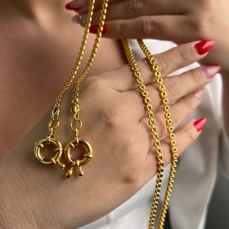 Colar 2 em 1 Banho Ouro 18k/Prata 925