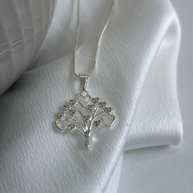 Colar Árvore da Vida Banho Ouro 18k/Prata 925