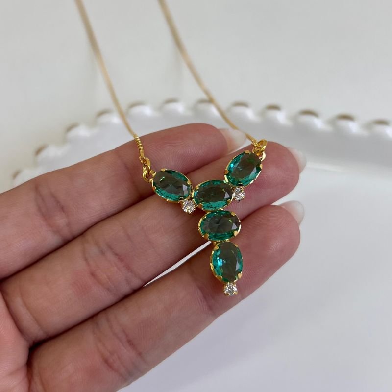 Colar c/ Zircônia Banho Ouro 18k