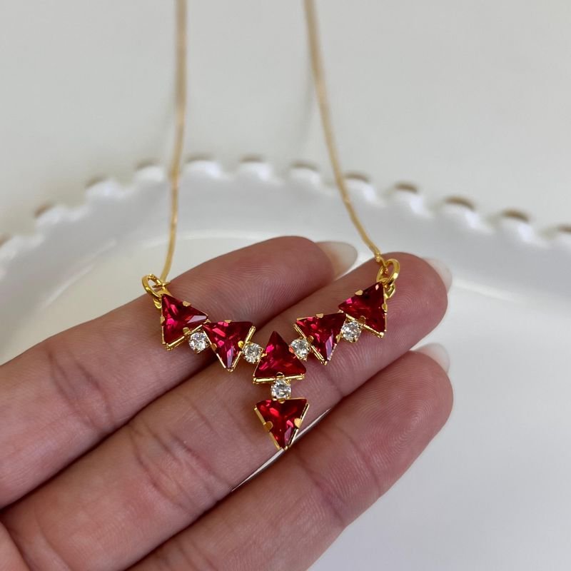 Colar c/ Zircônia Banho Ouro 18k