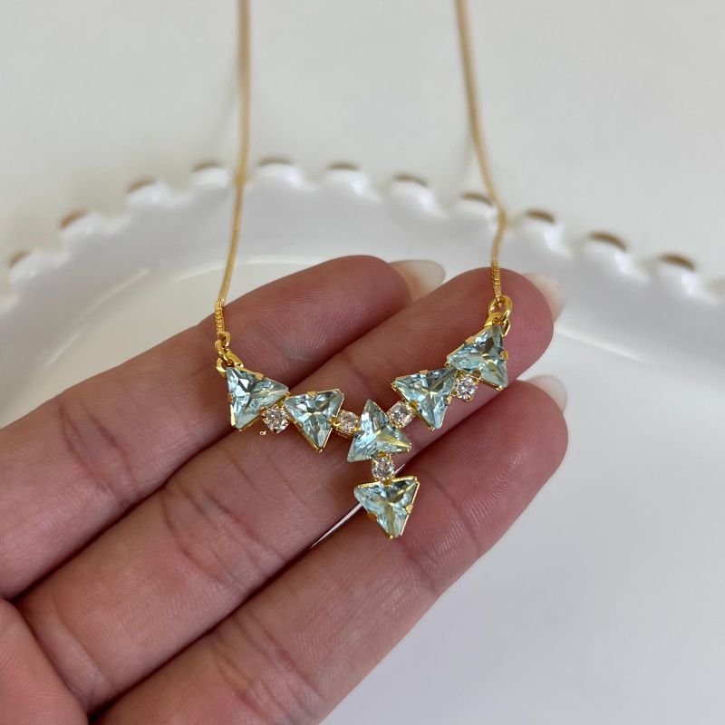 Colar c/ Zircônia Banho Ouro 18k