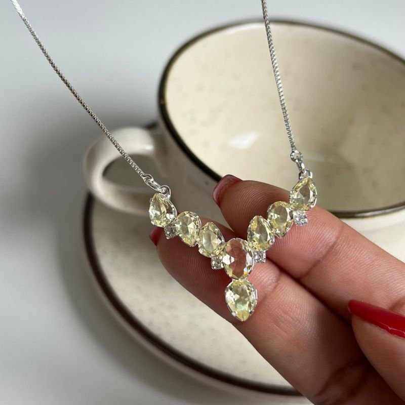 Colar c/ Zircônia Banho Prata 925