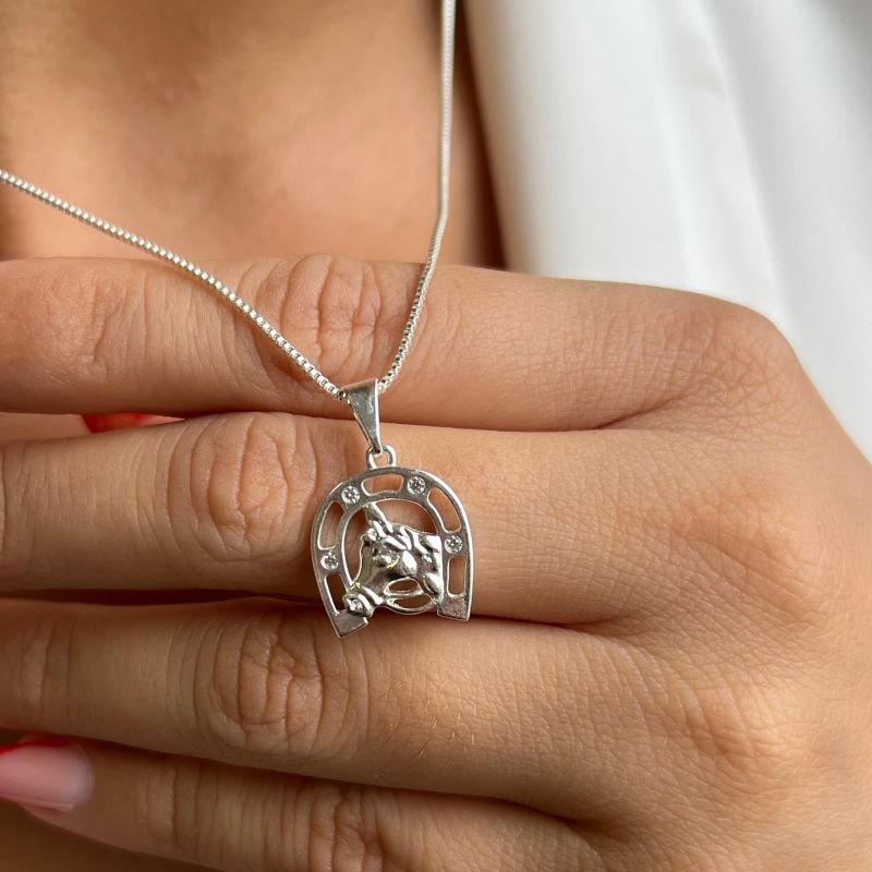 Colar Cavalo Ferradura Banho Ouro 18k/Prata 925
