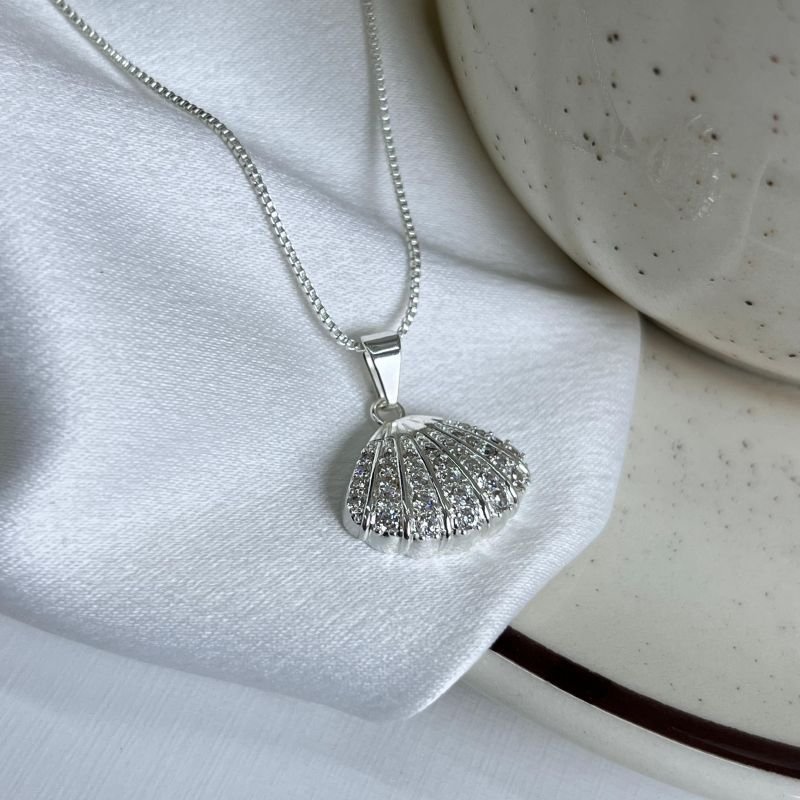 Colar Concha Banho Ouro 18k/Prata 925