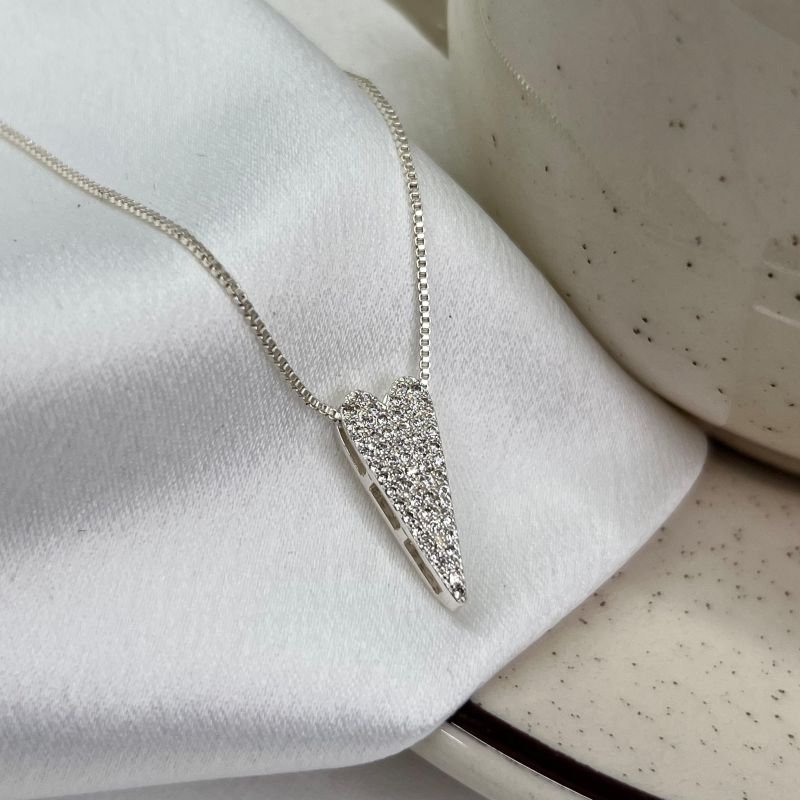 Colar Coração Banho Ouro 18k/Prata 925