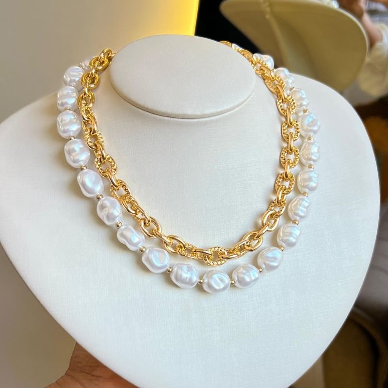 Colar Correntaria Biju Fina Dourado