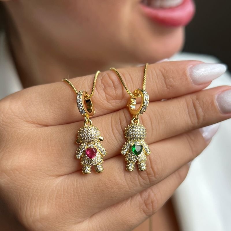Colar Filho c/ Zircônia Banho Ouro 18k
