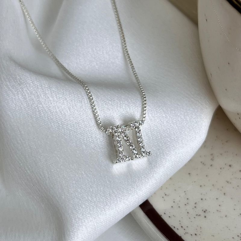 Colar Letra N Banho 18k/Prata 925