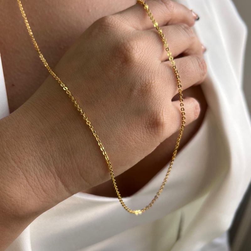 Colar Longo 78cm Banho Ouro 18k