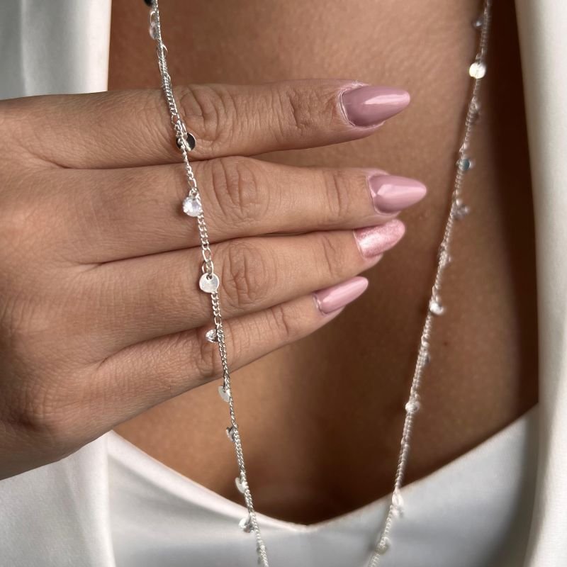 Colar Longo 80cm Banho Ouro 18k/Prata 925