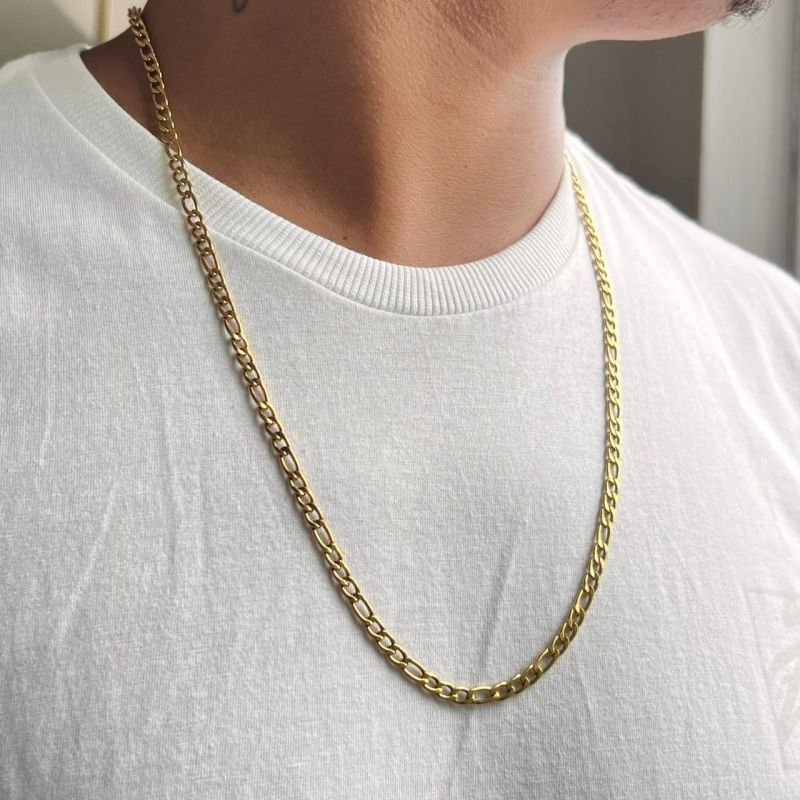 Colar Masculino Aço Inoxidável Dourado - Martins