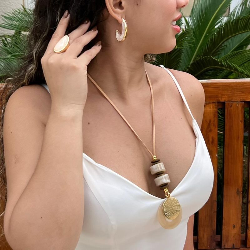 Colar Medalha Pai Nosso