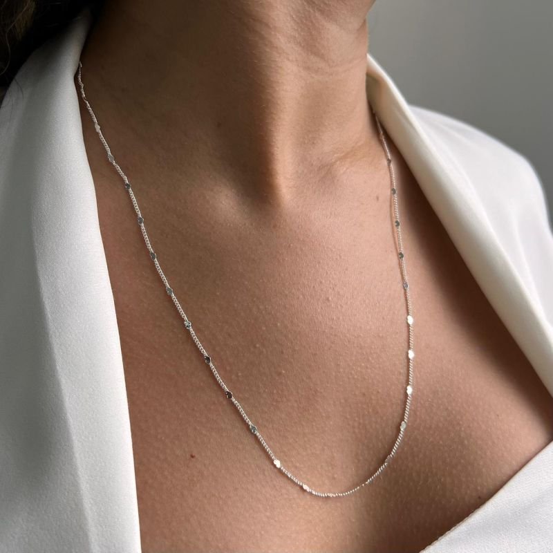 Colar Corações Médio 58cm Banho Ouro 18k/Prata 925