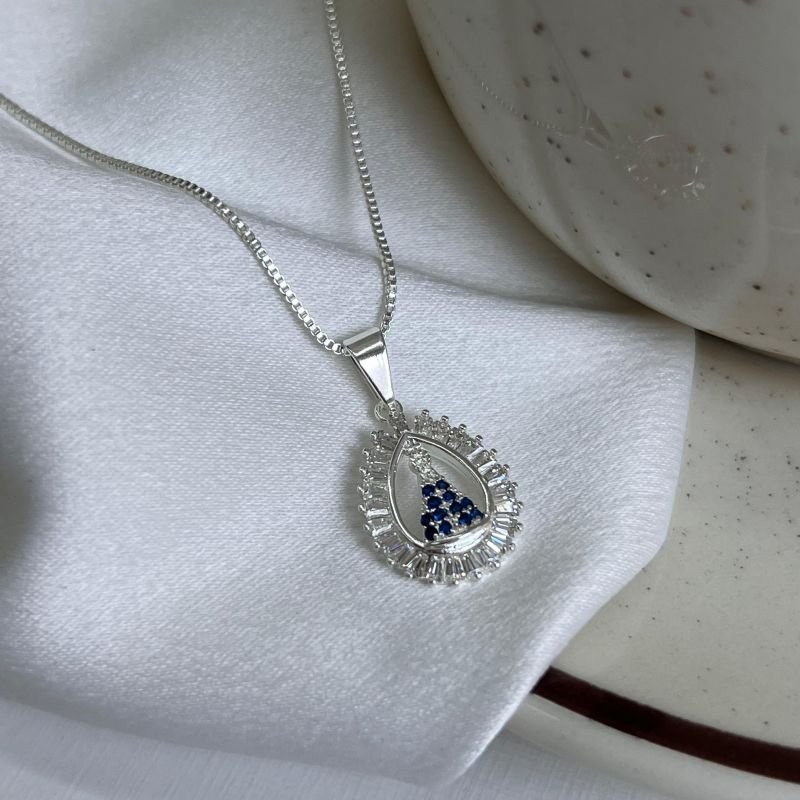 Colar Nossa Senhora Banho Ouro 18k/Prata 925