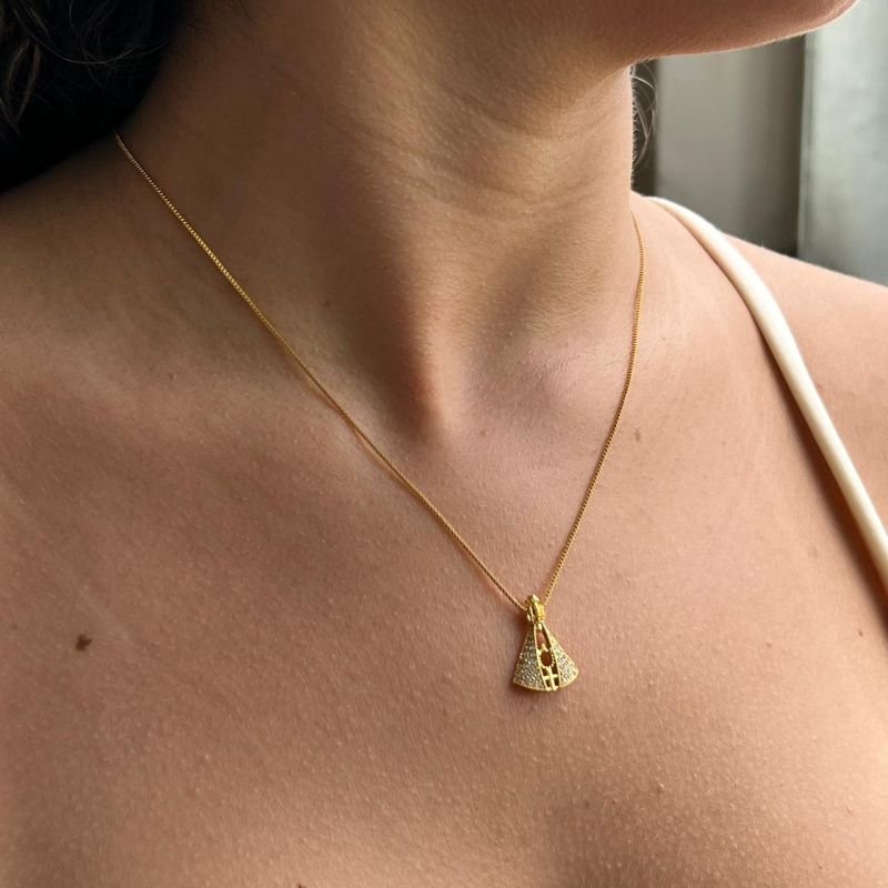 Colar Nossa Senhora Banho Ouro18k/Prata 925