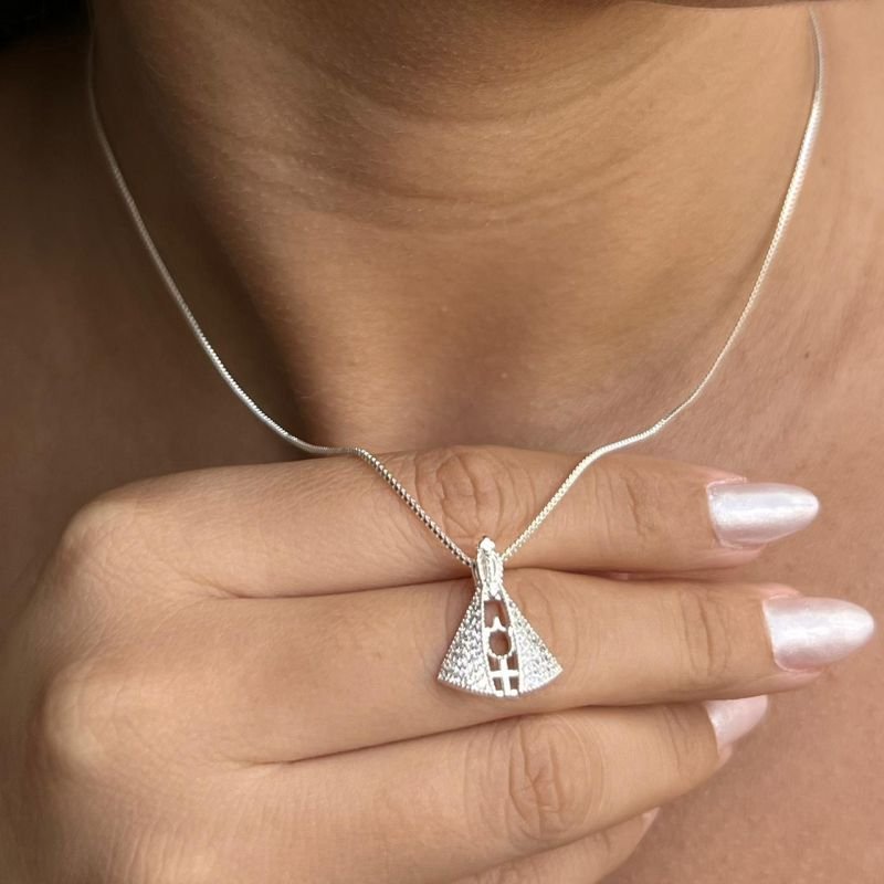 Colar Nossa Senhora Banho Ouro18k/Prata 925