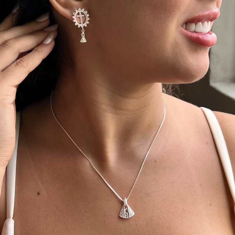 Colar Nossa Senhora Banho Ouro18k/Prata 925