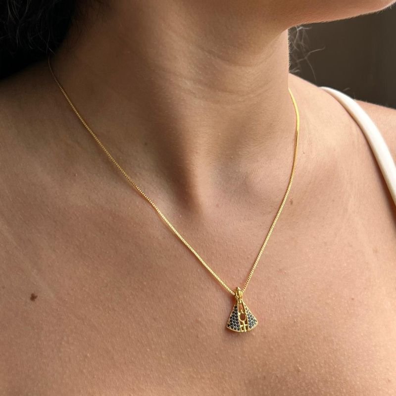 Colar Nossa Senhora Banho Ouro18k/Prata 925