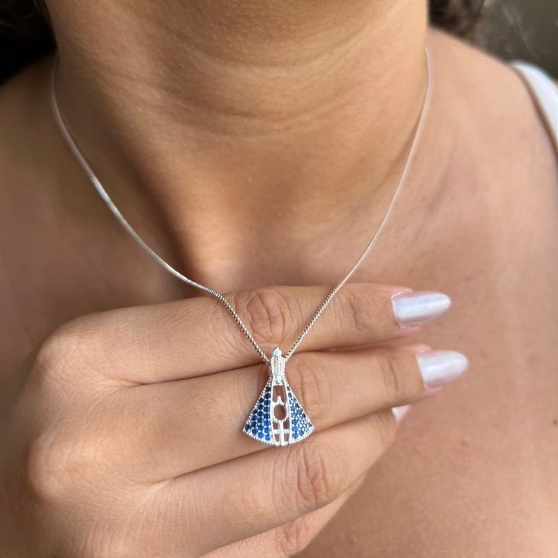 Colar Nossa Senhora Banho Ouro18k/Prata 925