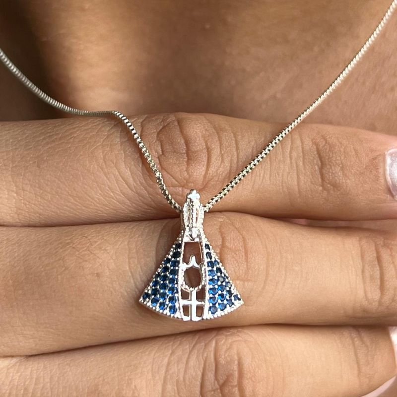 Colar Nossa Senhora Banho Ouro18k/Prata 925