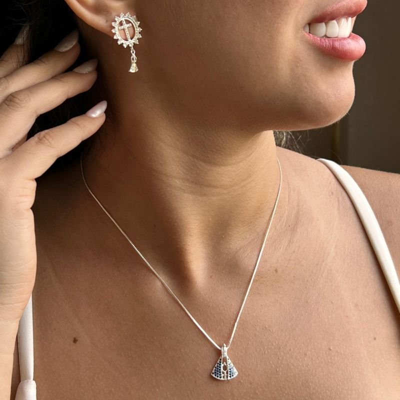 Colar Nossa Senhora Banho Ouro18k/Prata 925