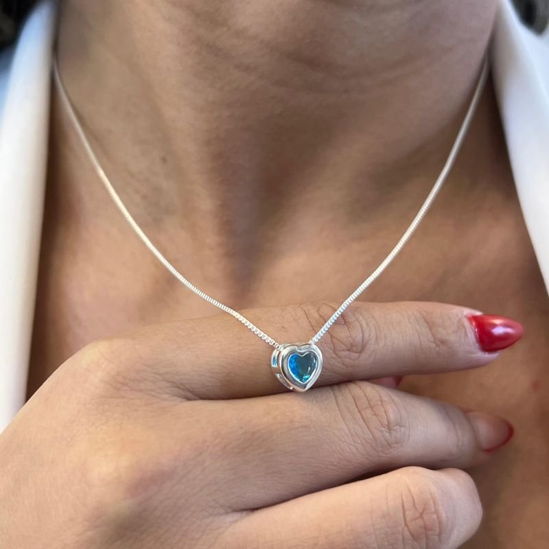 Colar Ponto de Luz Coração Banho Ouro18k/Prata 925