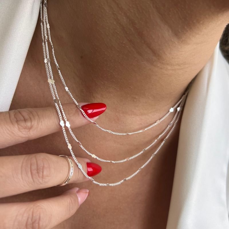 Colar Três Voltas Banho Ouro 18k/ Prata 925