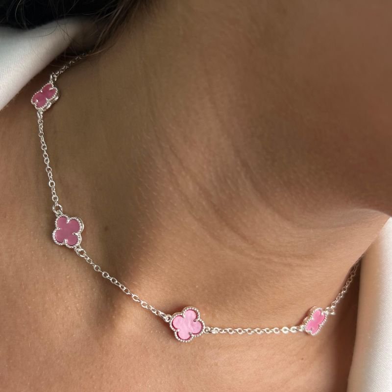 Choker Trevo M Banho Ouro 18k/Prata 925