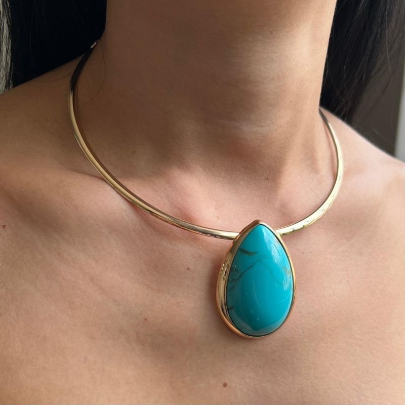 Conjunto Choker Aro + Brinco Biju Fina Dourado