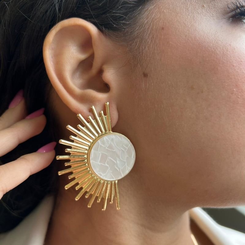 Conjunto Choker Aro + Brinco Biju Fina Dourado/Ródio