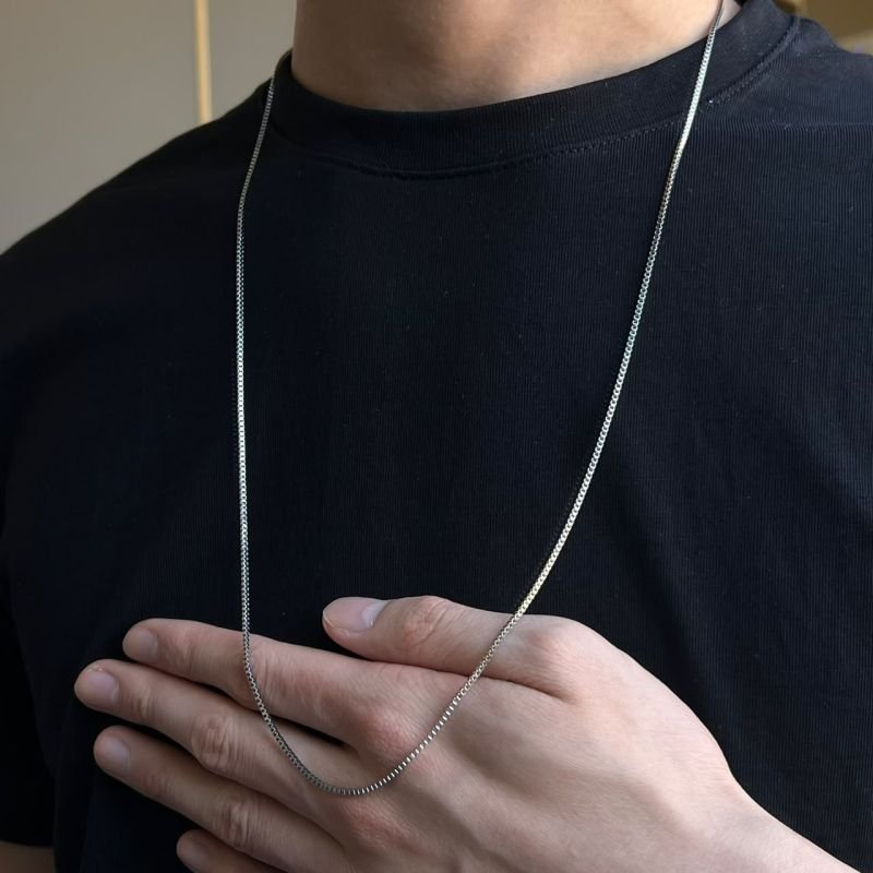 Corrente Júlio Masculino Aço Inoxidável Dourado/Ródio