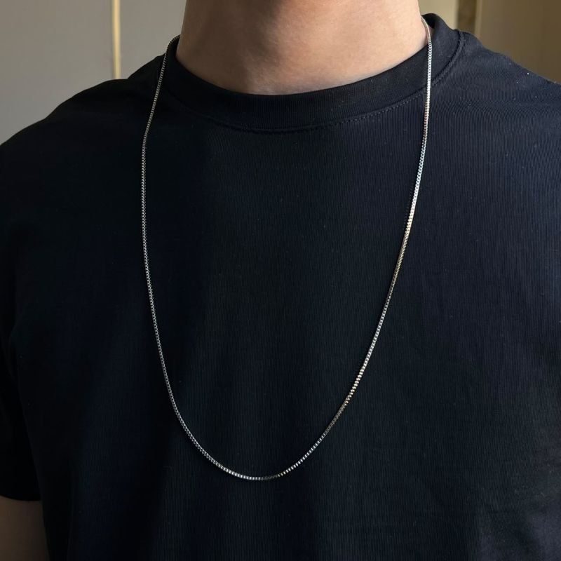 Corrente Júlio Masculino Aço Inoxidável Dourado/Ródio