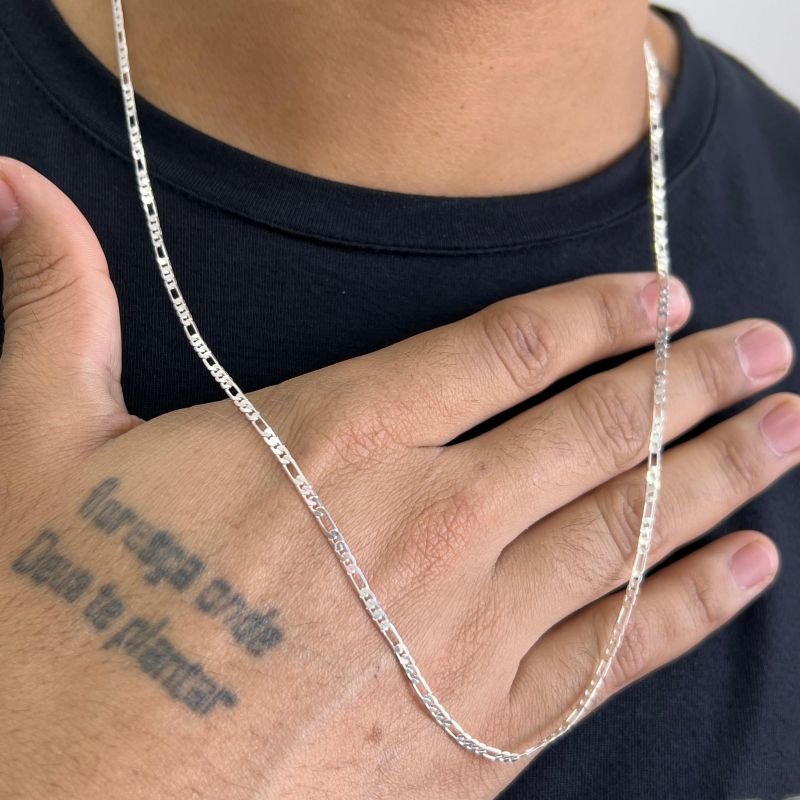 Corrente Masculina 70cm Banho Ouro 18k/Prata 925