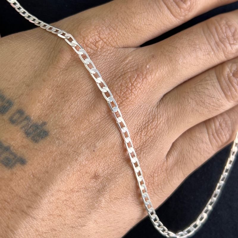 Corrente Masculina 70cm Banho Ouro 18k/Prata 925