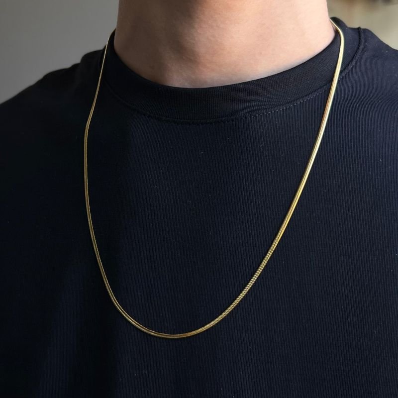 Corrente Masculino Daniel Aço Inoxidável Dourado/Ródio