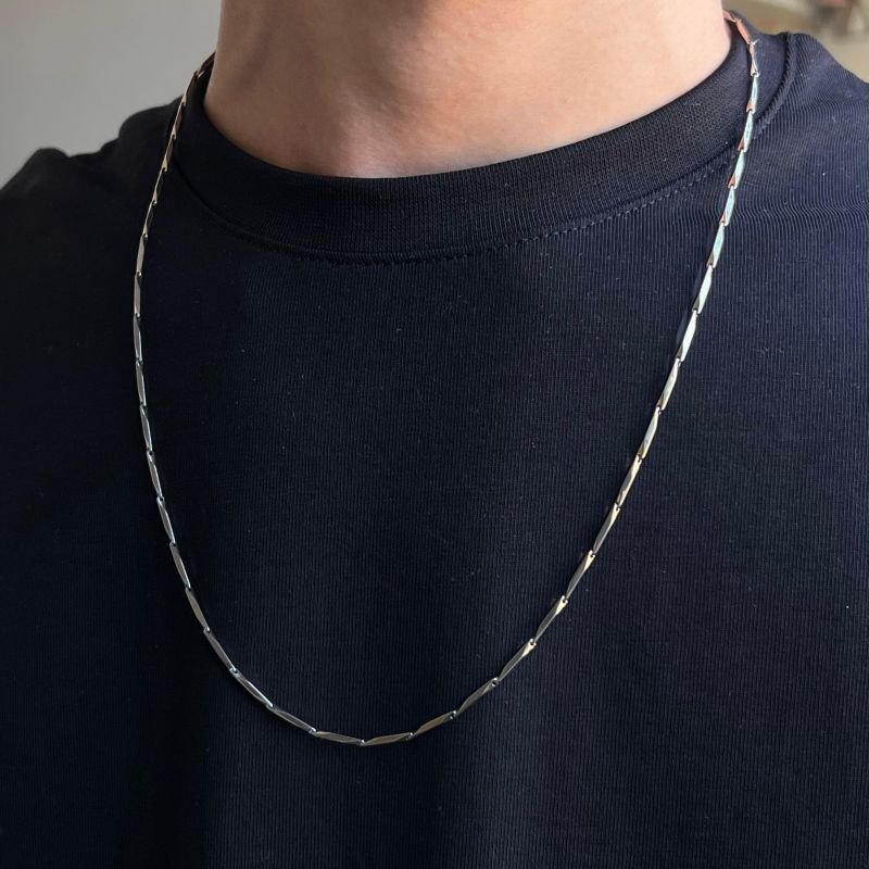 Corrente Masculino Marcelo Aço Inoxidável Dourado/Ródio