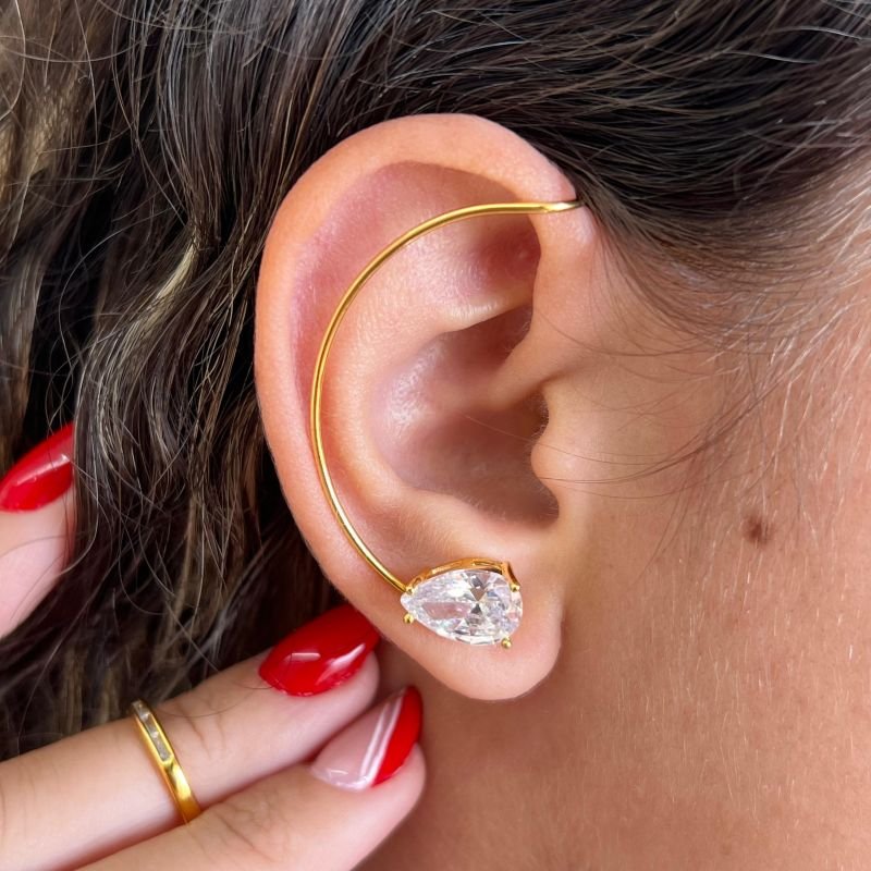 Ear Cuff Banho Ouro 18k