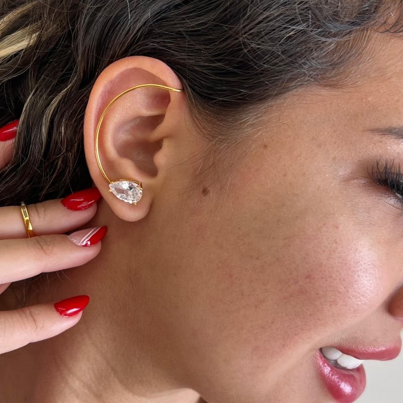 Ear Cuff Banho Ouro 18k