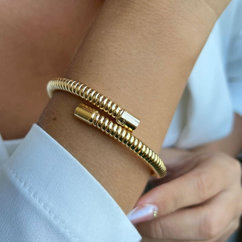 Kit Choker + Bracelete Biju Fina Dourado/Ródio