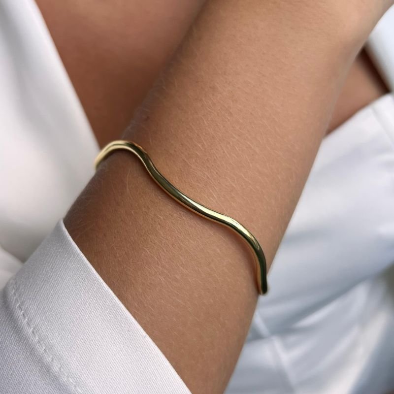 Kit Choker + Bracelete Biju Fina Dourado/Ródio