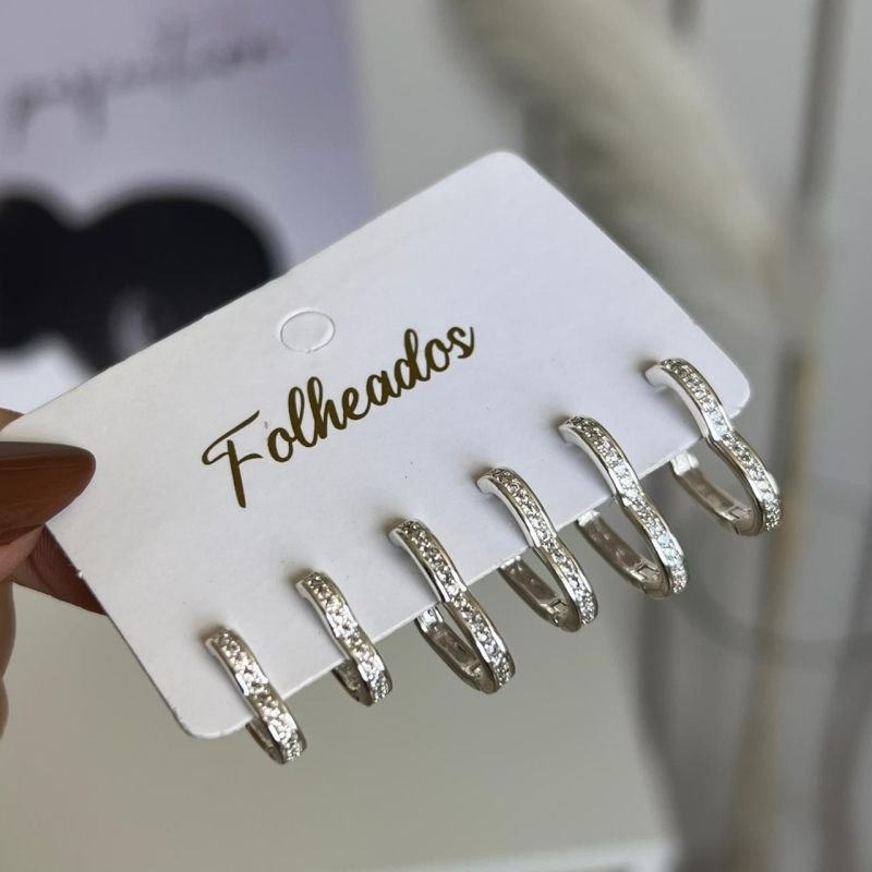 Kit De Brinco Alana Banho Ouro18k/Prata 925