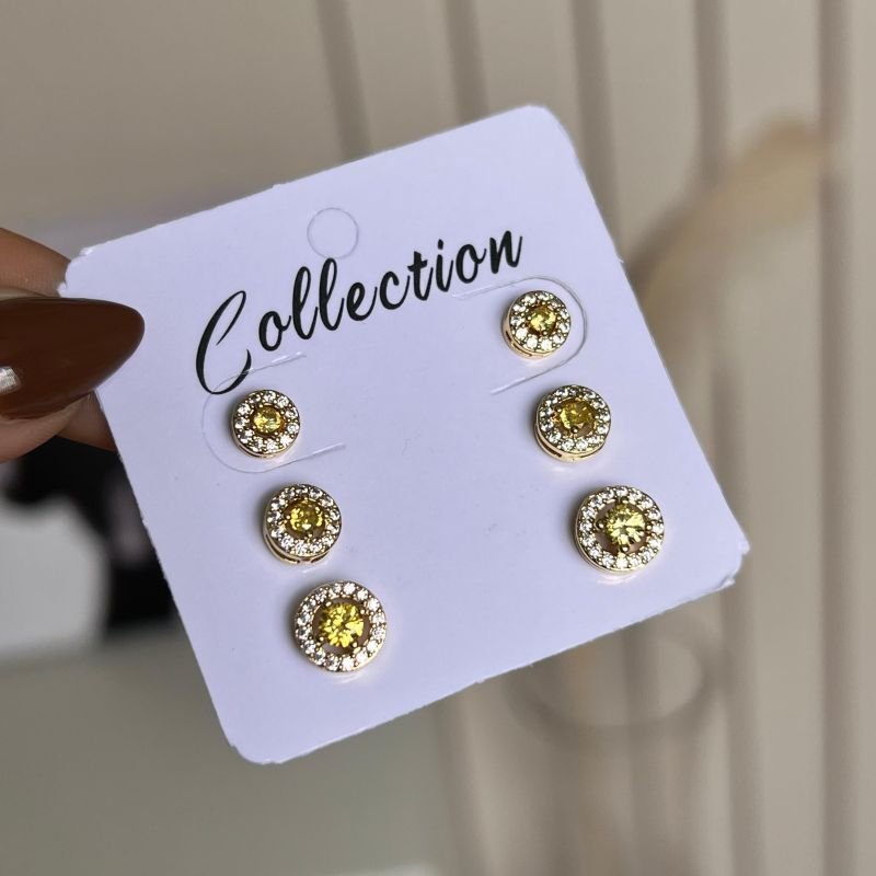 Kit de Brinco Biju Fina Dourado